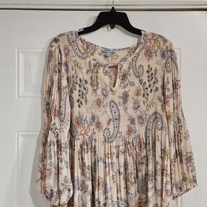 Floral Paisley Blouse - Cream
